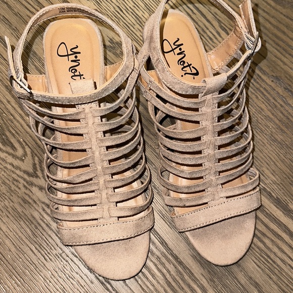 Women's Y.Not? Wedge Heel Strappy Wedge Sandals - Picture 2 of 4